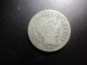 1911-D Silver Barber Dime G FREE SHIPPING k - Picture 1 of 2
