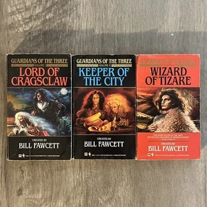 Guardians of The Three Volume 1 2 & 3 Bill Fawcett Bantam Vintage 80s Paperbacks - Picture 1 of 4