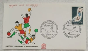 FRANCE - 1970 - ANDORRE CHAMPIONNAT DU MONDE DE HANDBALL - FDC - Picture 1 of 2