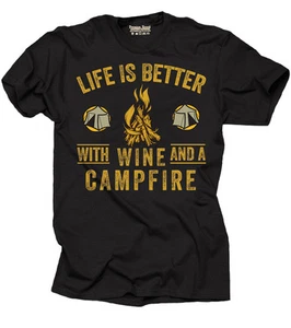 Camiseta Campaña Campfire Vino Vacaciones Camiseta Pesca Campamento Bosque Camiseta - Imagen 1 de 7