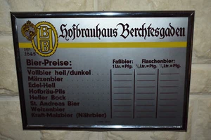 Altes Reklameschild/Imoglasschild,Hofbrauhaus Berchtesgaden,Brauerei,Original - Bild 1 von 2