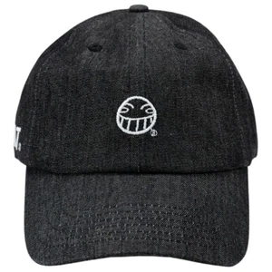 BAIT X COWBOY BEBOP SMILEY STRAPBACK DENIM CAP (BLACK) Adjustable Faye Spike - Picture 1 of 5