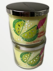 (2) Bath & Body Works 3-Wick Candles 14.5oz. ISLAND MARGARITA Mandarin Mango - Picture 1 of 2