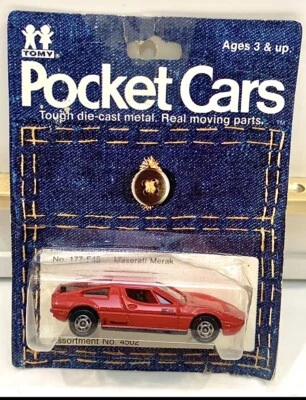 Tomy Pocket Cars Maserati Merak Nuevo En Paquete 1974 Nuevo Antiguo Stock 177-F45 Japón Foto 1 de 3