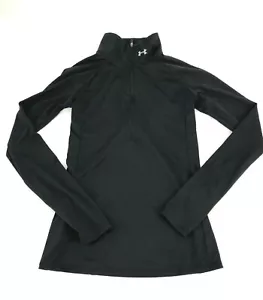 Under Armour Mens Black Base Layer Half Zip Long Sleeve Extra Small Heat Gear - Picture 1 of 8