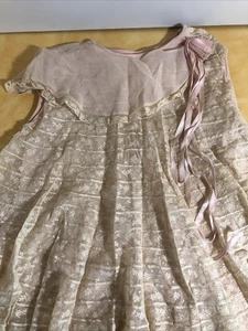 Antique Baby Toddler Lace Party Frock Dress Size 4 - Picture 1 of 9