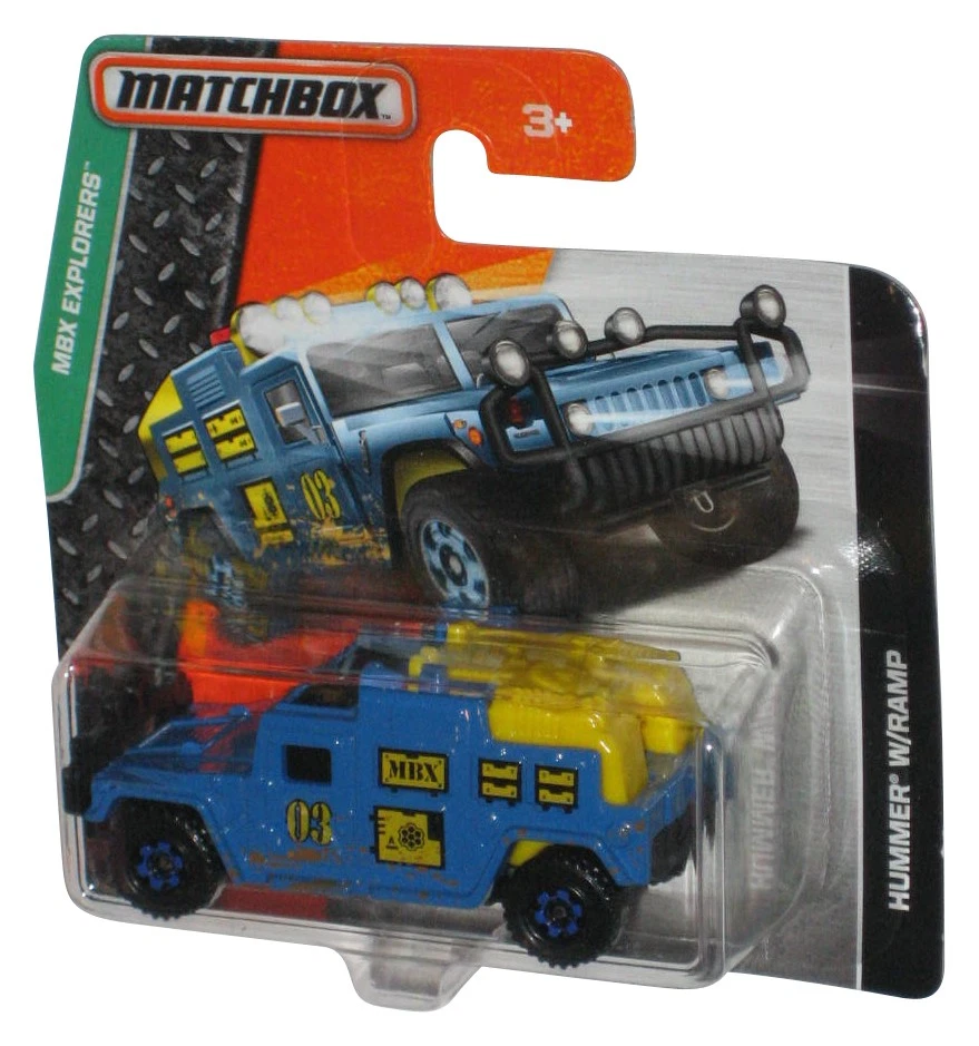 Matchbox MBX Explorers (2015) Blue Hummer w/ Ramp Toy Truck - (Short Card) - Image 1 of 1