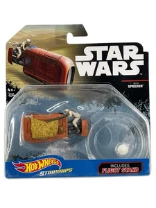 Hot Wheels Star Wars REY'S SPEEDER Die-Cast Fahrzeug mit Flight Stand Brandneu! - Bild 1 von 4