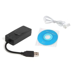 Dual RJ11 Port USB 56K External Dial Up Voice Fax Data Modem For Win 7/8/10 - Afbeelding 1 van 4
