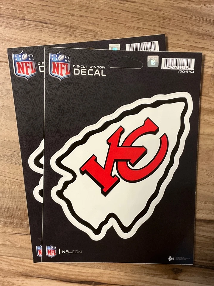 NFL Kansas City Chiefs 5" x 7" vinilo troquelado calcomanía - ventana de coche/portátil/vaso Foto 1 de 1