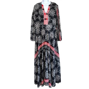 Sheryl Crow Womens Flowy Boho Floral Maxi Dress Size 16 NWOT Party Indie Event - Picture 1 of 5