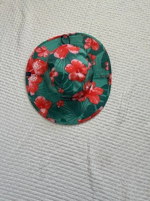 Chapéu de Sol Ping Pua Aloha Verde Azul-petróleo Rosa Floral 2024 Tour Boonie - Imagem 1 de 4