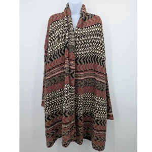 Free People Oversize Strick Pullover Poncho Mehrfarbig Chevron Muster Damen M - Bild 1 von 5