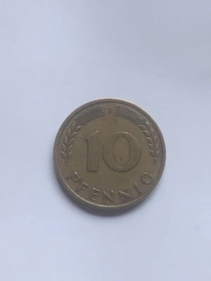 1950 J, ALEMANIA, MONEDA DE 10 PENIQUES Foto 1 de 2