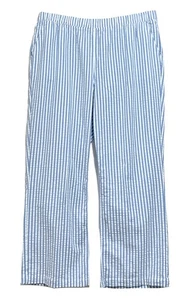 Denim & Co. QVC Blue and White Striped Seersucker Pull On Pants, size 1X - Picture 1 of 5