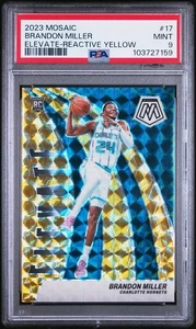 2023 Mosaic Brandon Miller Elevate Reactive Yellow #17 22/99 - Picture 1 of 3