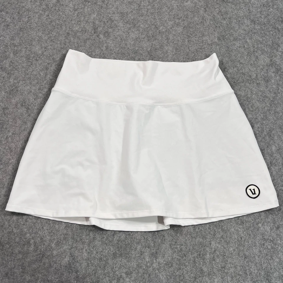 Vuori White Volley Activewear Lined Mini Skirt Tennis Skort Women's Size Medium - Image 1 of 4