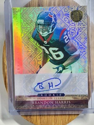 2011 Panini Gold Standard Auto Silver /499 Brandon Harris #162 Rookie Texans - Image 1 of 3