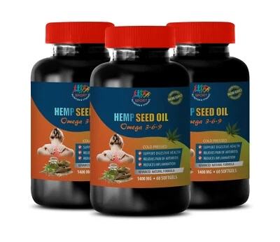 Cápsulas líquidas intestinales saludables - ACEITE DE SEMILLA DE CÁÑAMO ORGÁNICO 1400mg 3B - cáñamo natural  Foto 1 de 4