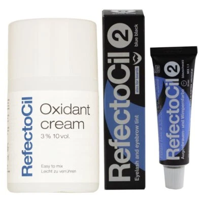 RefectoCil Oxidant 3 % Cream Developer 100 ml & 15 ml RefectoCil blauschwarz Set - Bild 1 von 2
