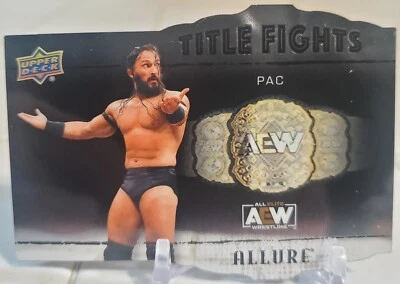 2022 Upper Deck Allure Adrian Neville PAC Silver Die-Cut Prizm Card AEW Insert - Image 1 of 2