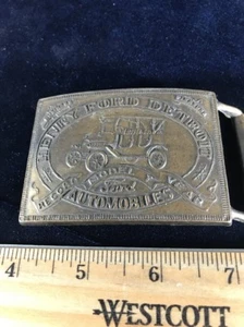 Vintage  Ford Belt Buckle Detroit Model T Henry Ford 3rd Quality Automotive Gift - Picture 1 of 1