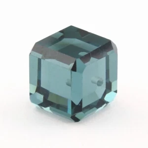 JUEGO DE 4 PIEZAS CÚBICO ZIRCONIA AZUL-VERDE COLOR 6 MM CUBO PERFORADO LATERAL F-4259 - Imagen 1 de 1