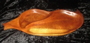 Hawaii VINTAGE KOA WOOD or MILO WOOD BOWL TRAY 18 1/2"L x 7 1/2"W x 1"H - Picture 1 of 5