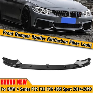 Front Lip Spoiler Carbon Fiber For 2014-20 2019 BMW F32 F33 F36 4 Series M Sport - Picture 1 of 12