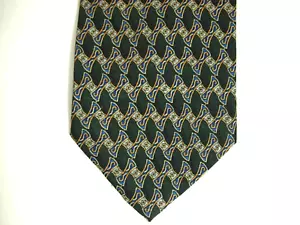 Samuel Broome Studio Herren-Krawatte grün blau geometrisch 61 Zoll lang - Bild 1 von 4