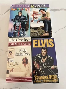 Elvis Presley VHS Tapes Lot of 4 Concerts Movies Documentaries Sets Rare - Picture 1 of 4