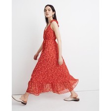 madewell floral wrap dress