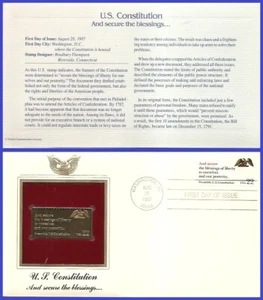 USA8 #2358 U/A GOLDEN REPLICA FDC "And Secure..." - Imagen 1 de 1