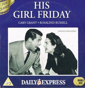 His Girl Friday + Penny Serenade - Cary Grant - 2 x Full Films -N/Paper 1940 - Picture 1 of 4