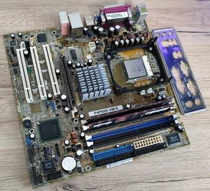 ASUS P4P800-VM/S Rev: 1.06 Intel 865G Socket 478 DDR1 Motherboard + CPU + RAM - Picture 1 of 15