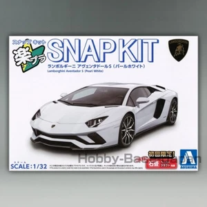 Lamborghini Aventador S (Blanco Perla) 1/32 AOSHIMA Snap Kit Nº7-PW Modelo Plástico - Imagen 1 de 3
