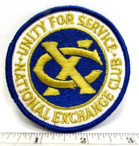 Vintage National Exchange Club Jacke Aufnäher Einheit für Service Toledo Ohio OH A - Bild 1 von 3