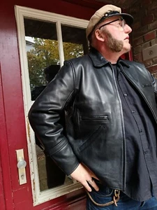beste Lederjacke Rindsleder 50er USA Fliegerjacke Pilotenjacke Oldschool SALE . - Bild 1 von 5
