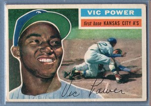1956 Topps #67 Vic Power (GB) VG-EX  GO134