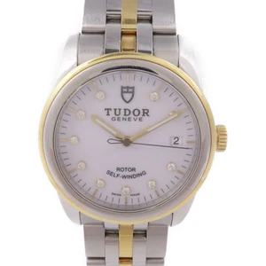 TUDOR Gramour Date Automatic Watch 55003 18K Yellow Gold Stainless Steel Diamond - Picture 1 of 14