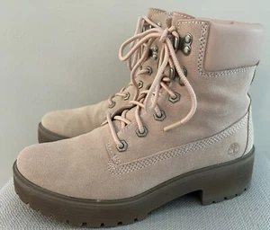 Timberland Pink Carnaby Suede Boots A2519 Women’s 8 - Picture 1 of 6
