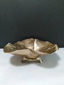 Vintage 1948 Oskar J.W. Hansen Lotus Leaf Sculpture Bowl W/ Original Stand  - Picture 1 of 12