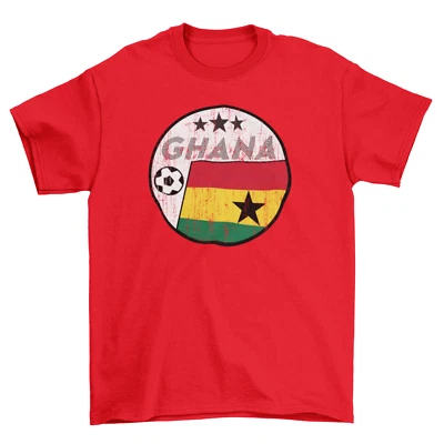 BUZZ SHIRTS GHANA Fußball T-Shirt 2024 Retro Kreis, Erwachsene Kinder oder Baby, WM-Set