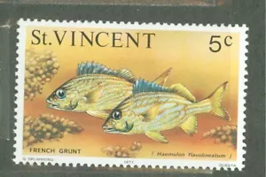 St Vincent #411 Mint NH Single, Fish - Picture 1 of 1