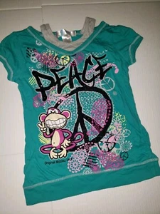 Y2K Bobby Jack Short Sleeve L-14 Girls Shirt Double Front Back Shoulder Strap - Picture 1 of 6