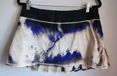 Falda Lululemon Talla 10 Ritmo Setter Vía Láctea Multi Estampado/Negro/Azul Pigmento Foto 1 de 4
