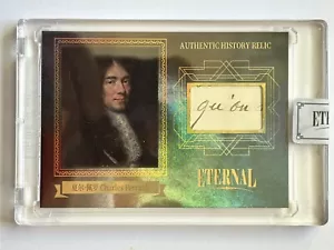 2024 Eternal Cuts World Celebrities Charles Perrault Authentic History Relic /75 - Picture 1 of 2