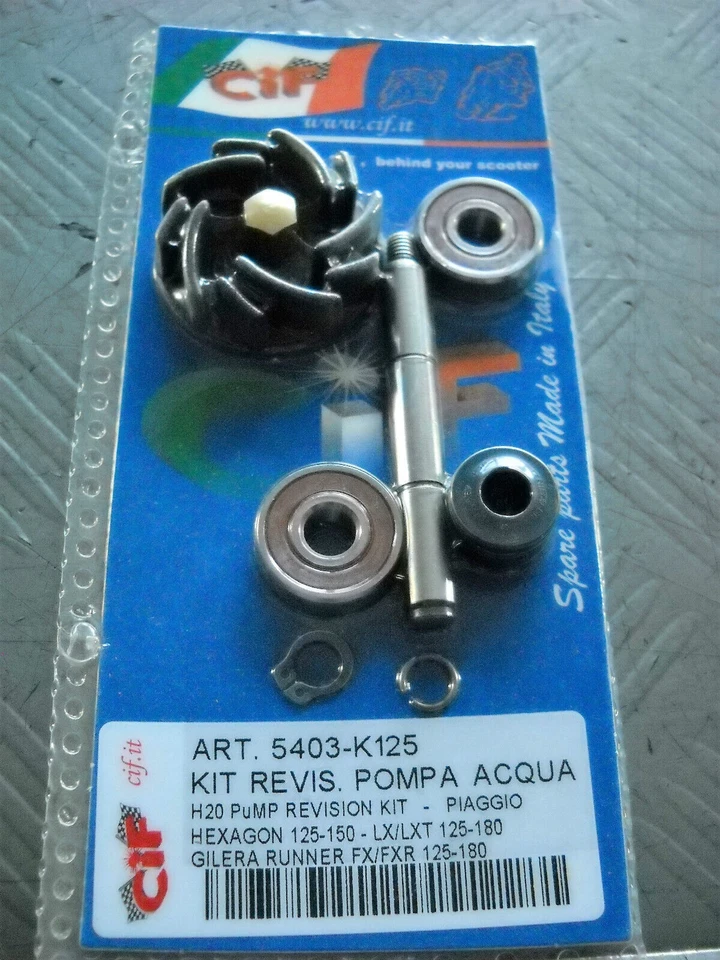 KIT REVISIONE POMPA ACQUA PIAGGIO HEXAGON 125-150-180 2 TEMPI - Image 1 of 1
