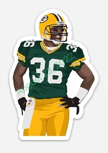 LeRoy Butler HOF #36 MAGNET - Green Bay Packers Hardhat Man Cave NFL Vector art - Picture 1 of 1