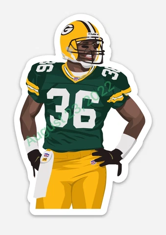 LeRoy Butler HOF #36 MAGNET - Green Bay Packers Hardhat Man Cave NFL Vector art Cover